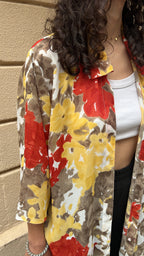 Floral Sheer Buttonless Shirt