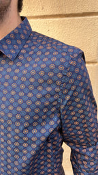 Navy Medallion Floral Shirt