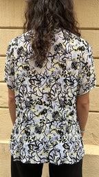 Abstract Line Art Floral Shirt