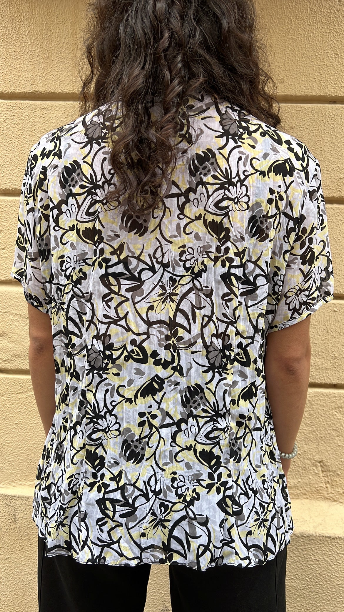 Abstract Line Art Floral Shirt
