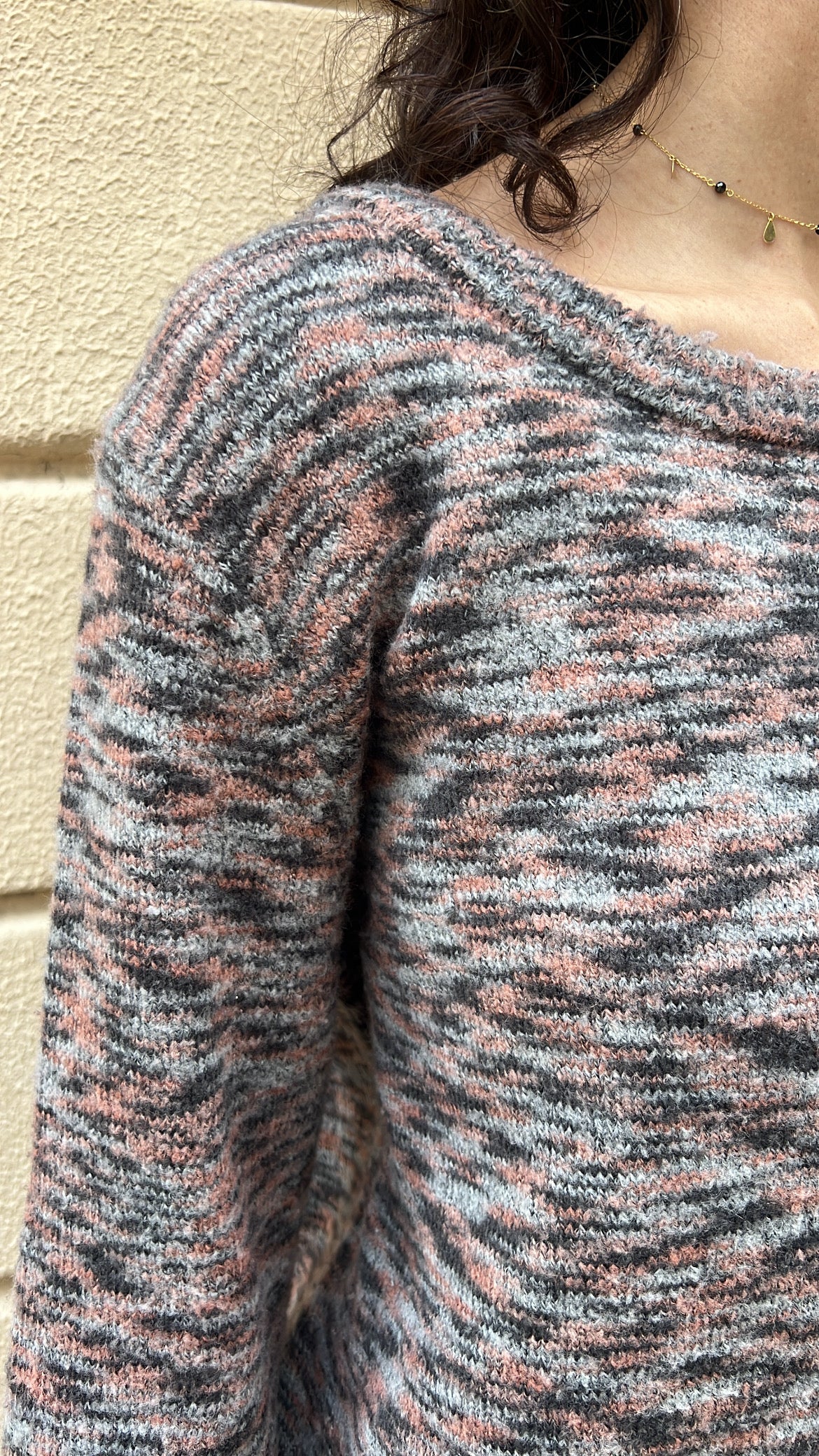 Marled Knit Crewneck Sweater
