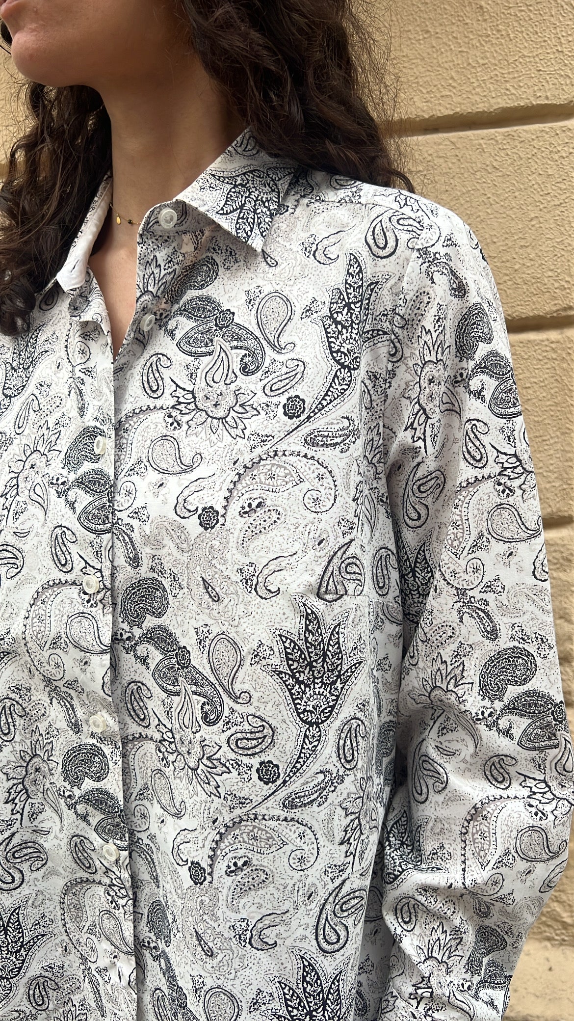 Black & White Paisley Shirt