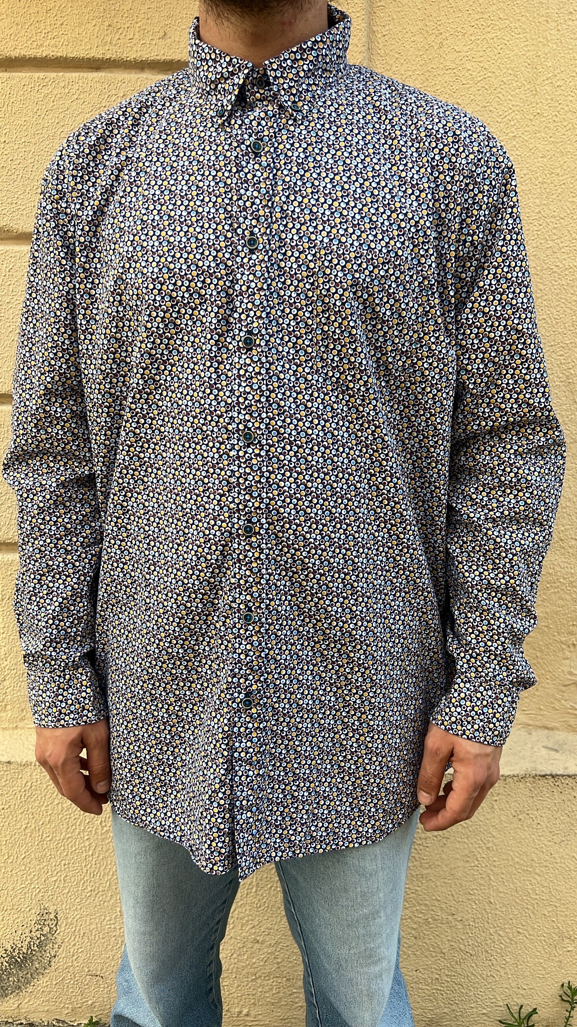 Micro Dot Long Sleeve Shirt