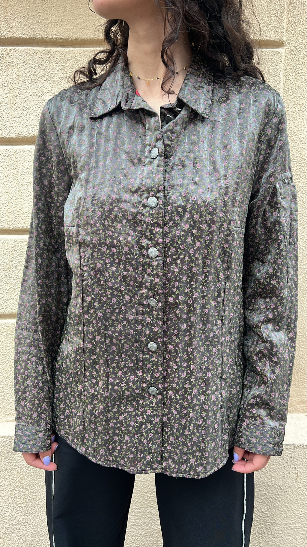 Micro Floral Long Sleeve Shirt