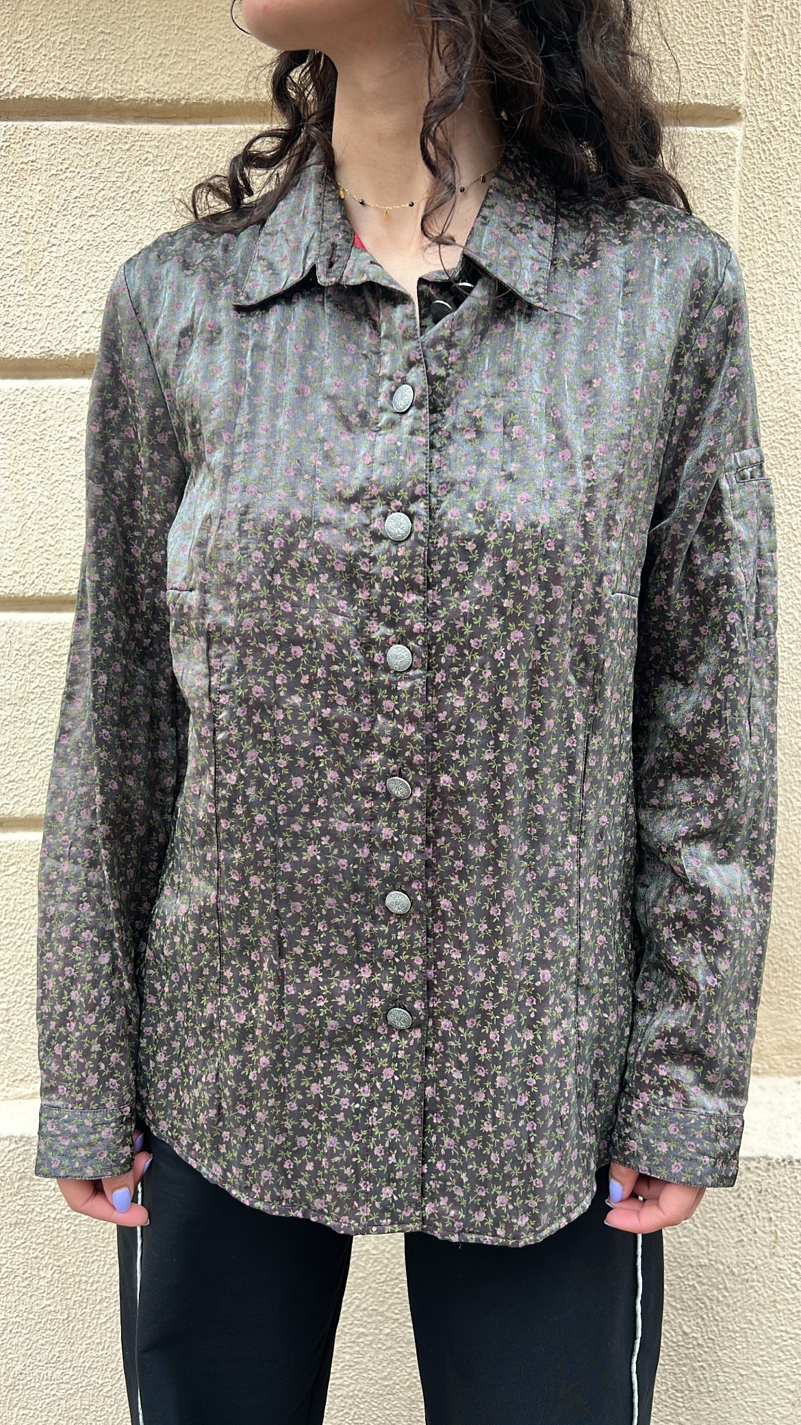 Micro Floral Long Sleeve Shirt