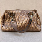 Bronze Quilted Satchel
