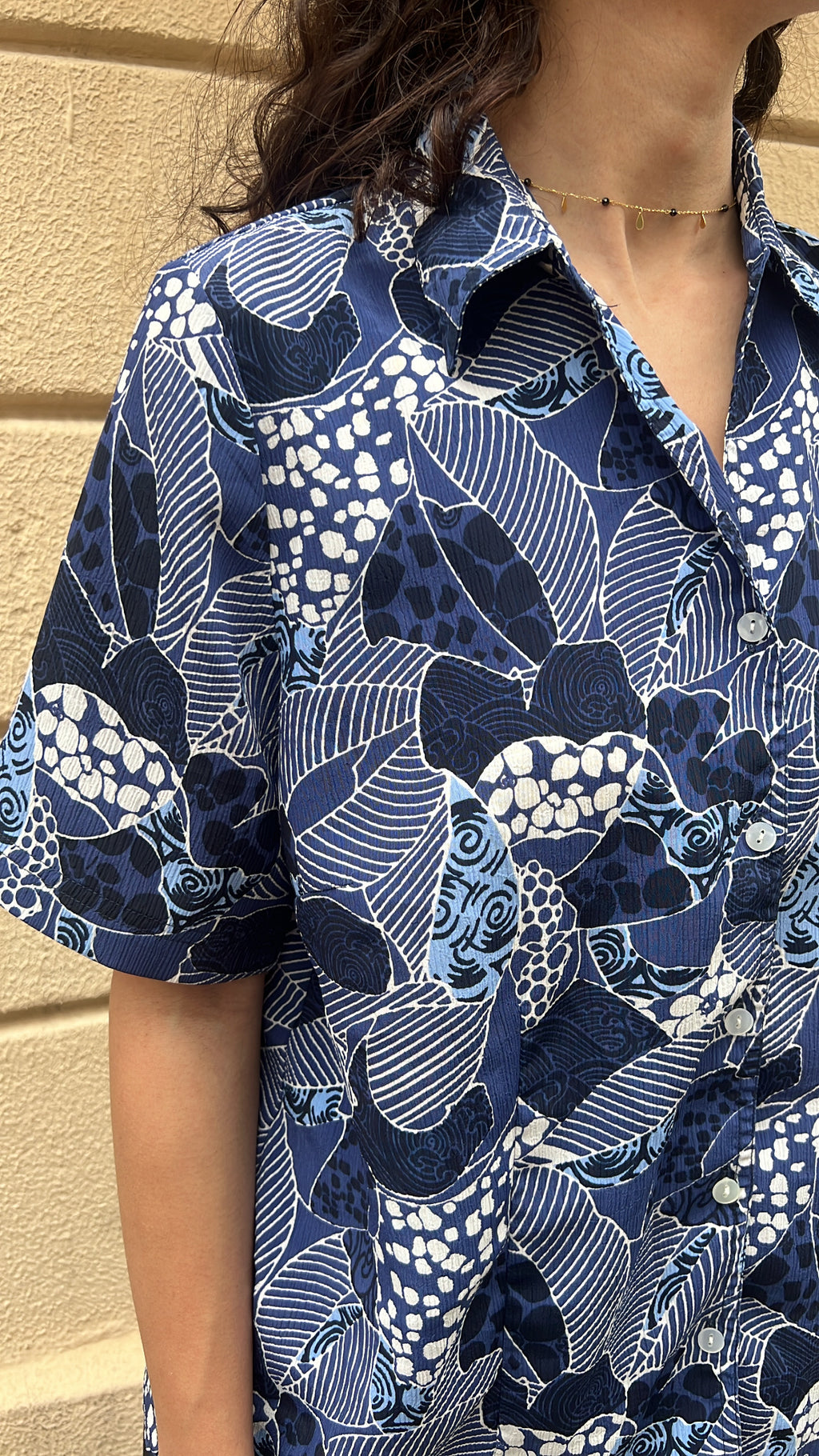 Blue Abstract Pattern Shirt