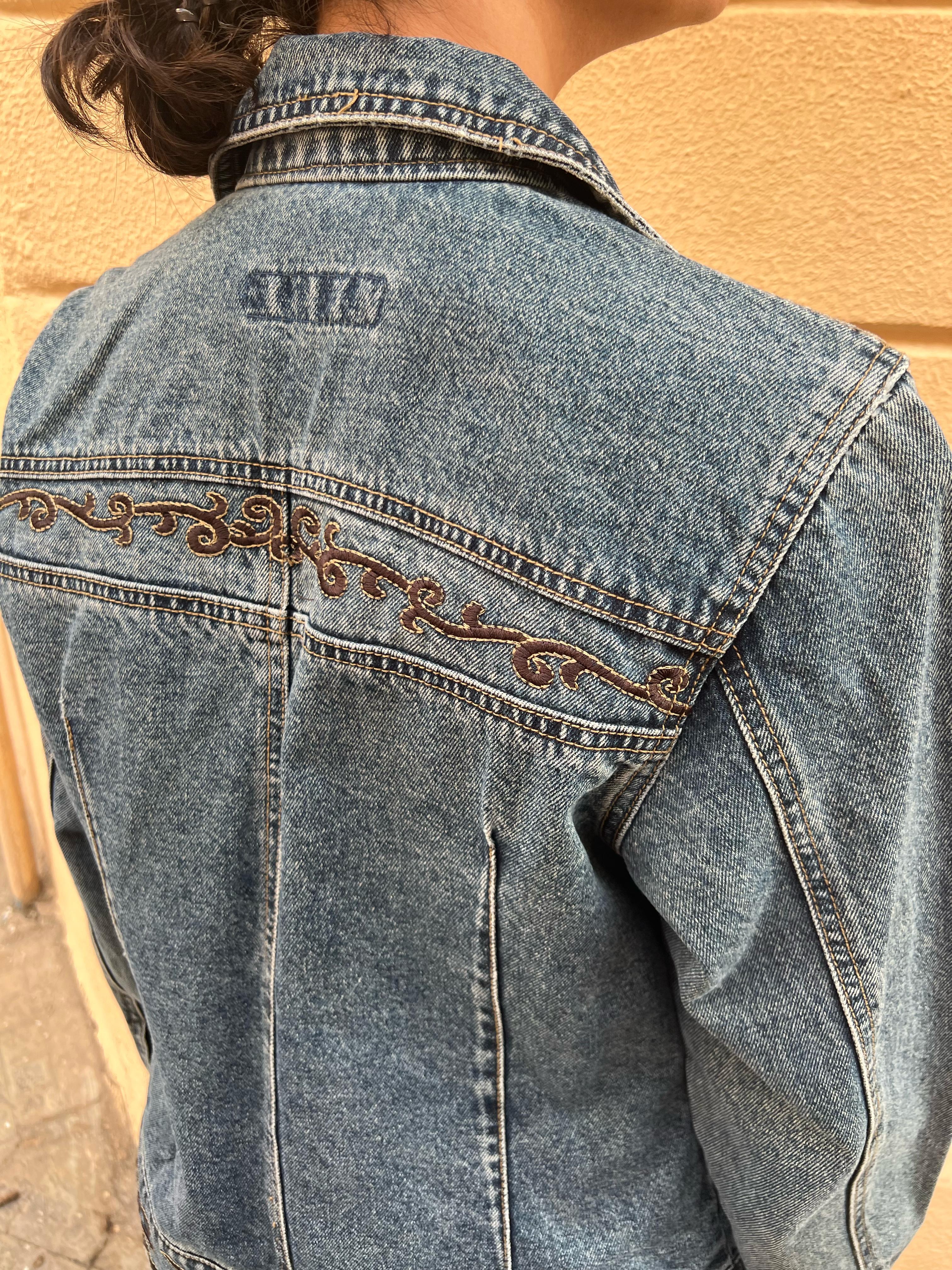 Vintage Embroidered Denim Jacket