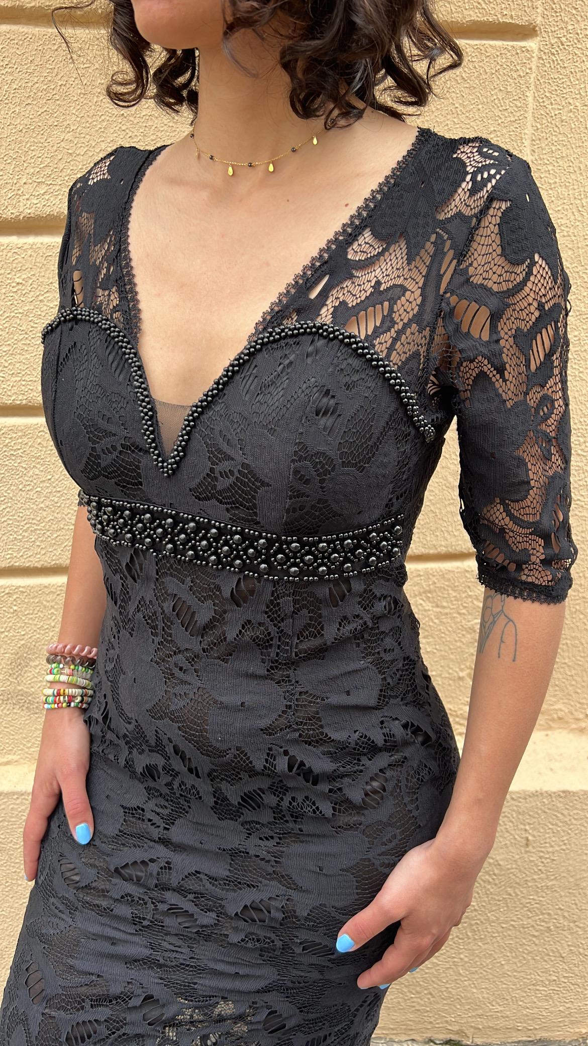 Black Lace Formal Dress