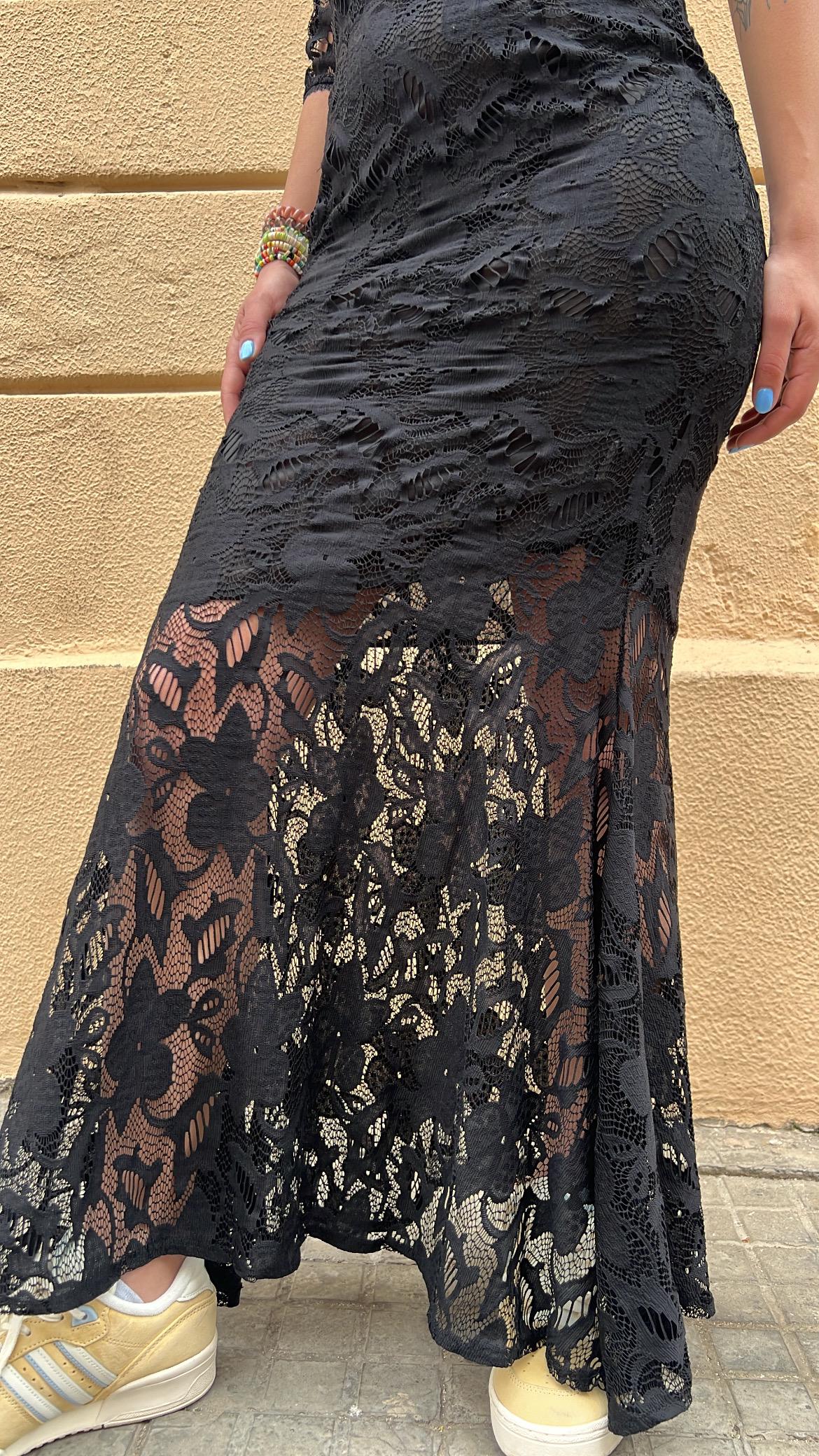 Black Lace Formal Dress