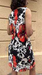 Square Neck Floral Dress