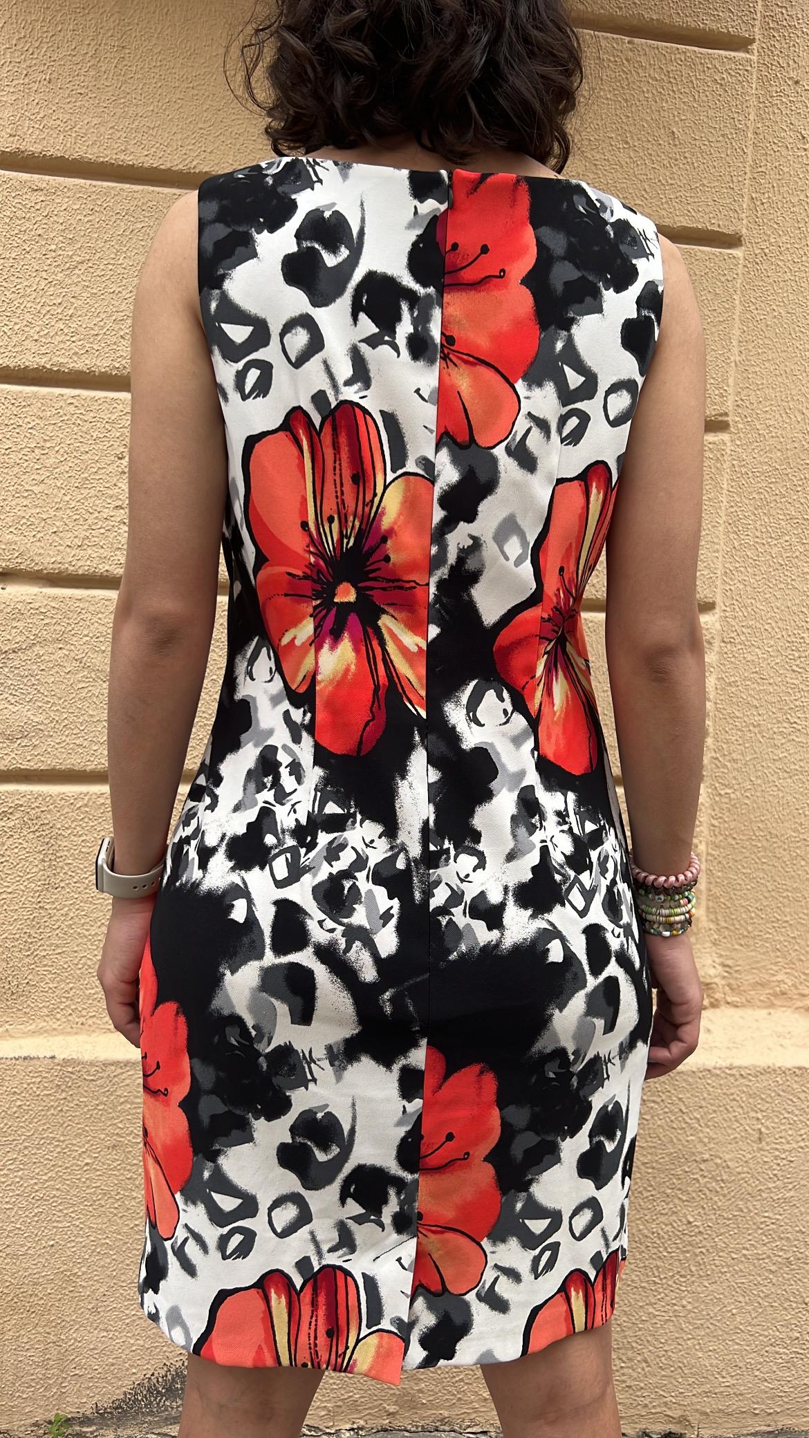 Square Neck Floral Dress