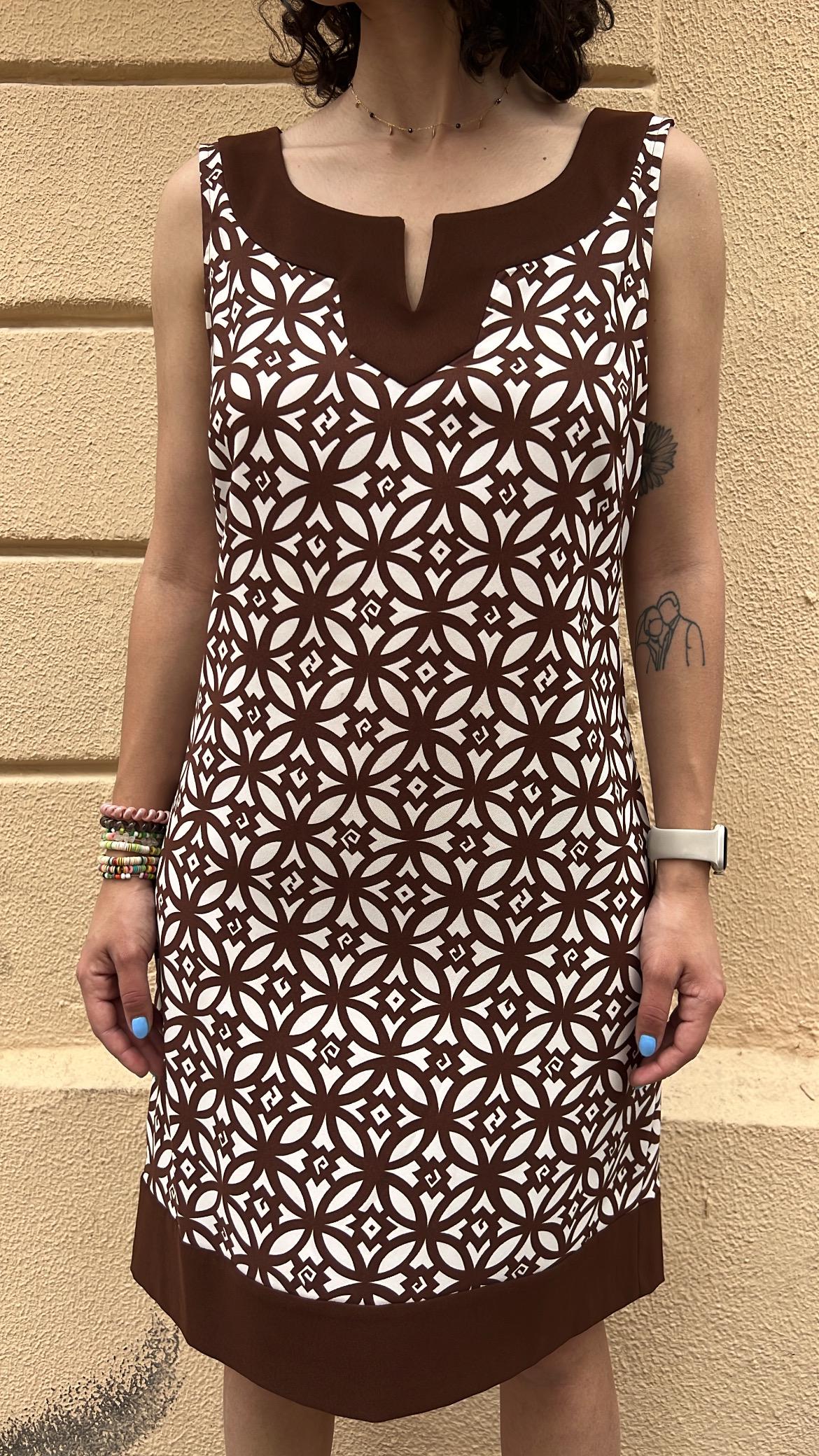 Vintage Geometric Shift Dress