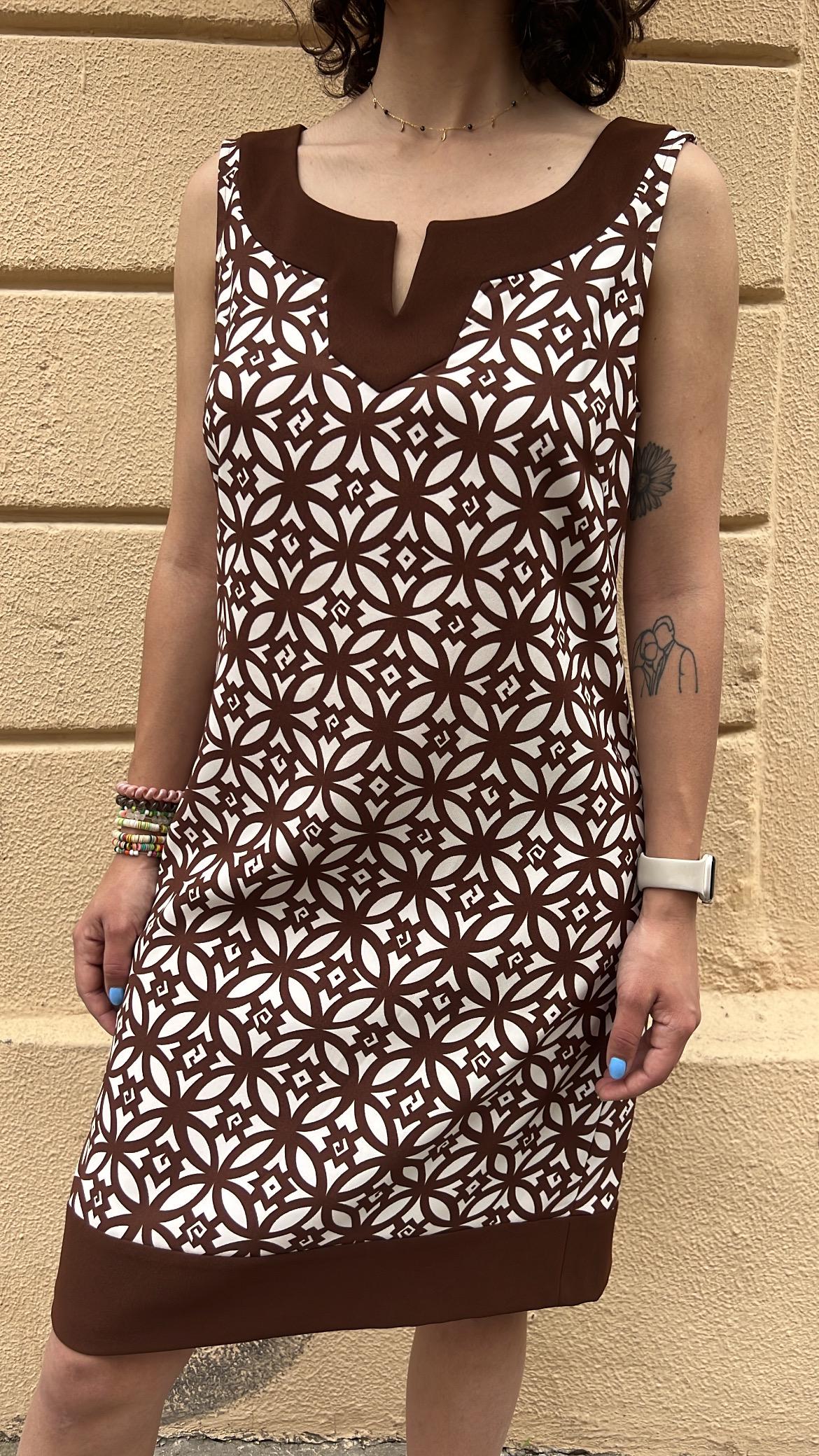 Vintage Geometric Shift Dress