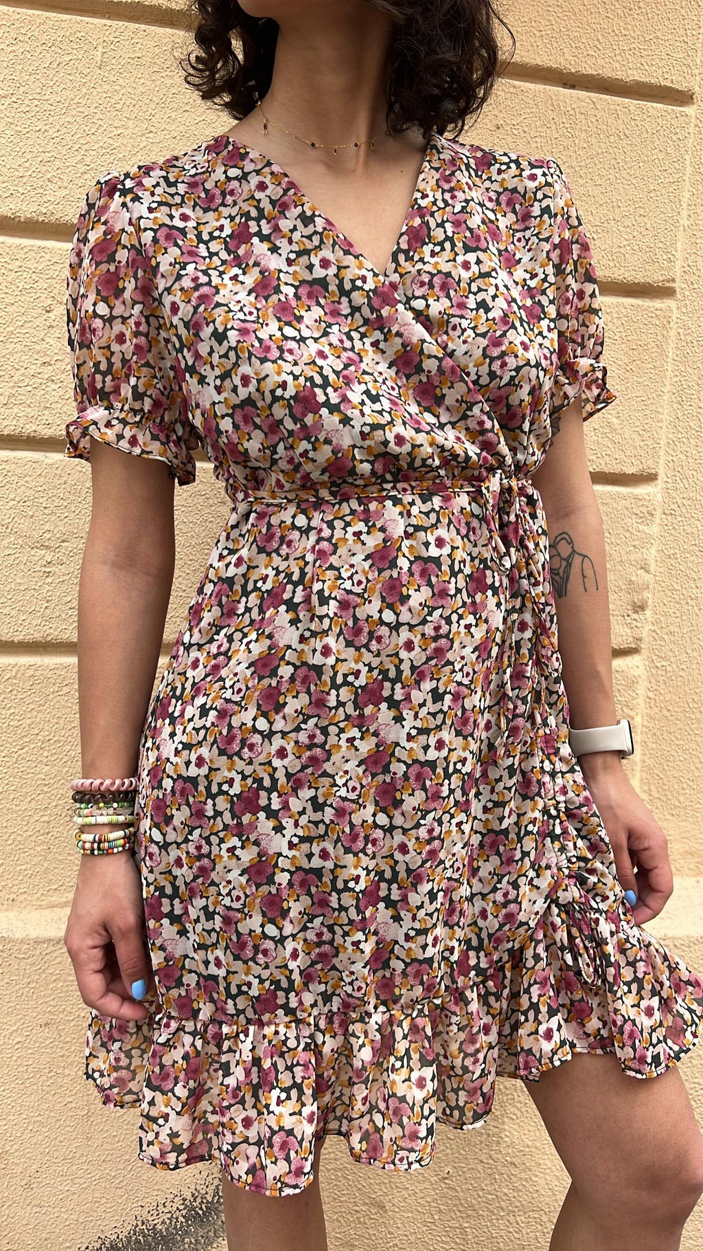 Ruffled Floral Dress