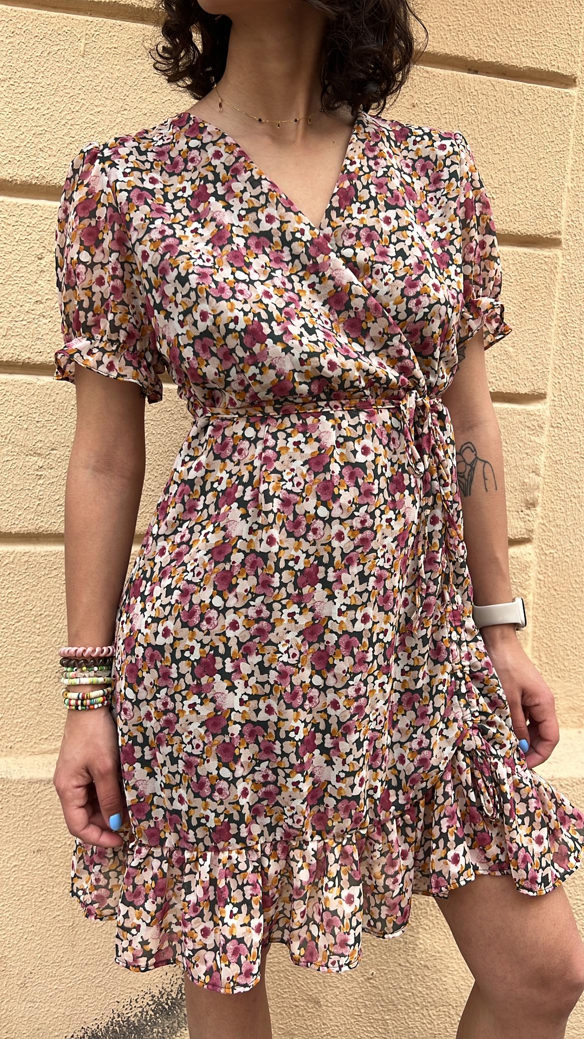 Ruffled Floral Dress