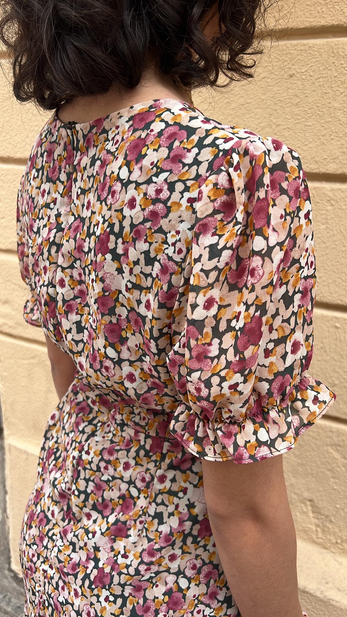 Ruffled Floral Dress