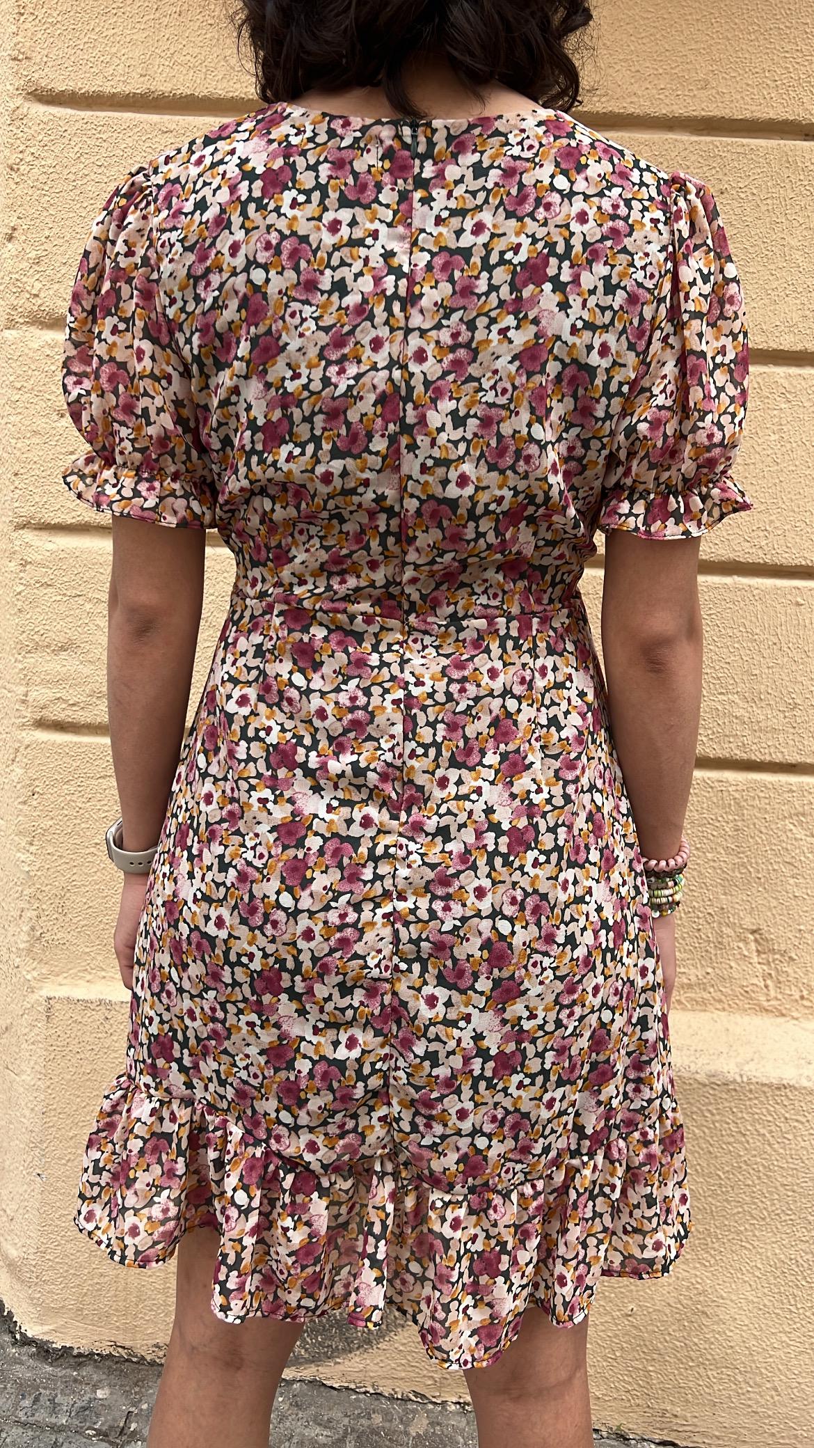 Ruffled Floral Dress