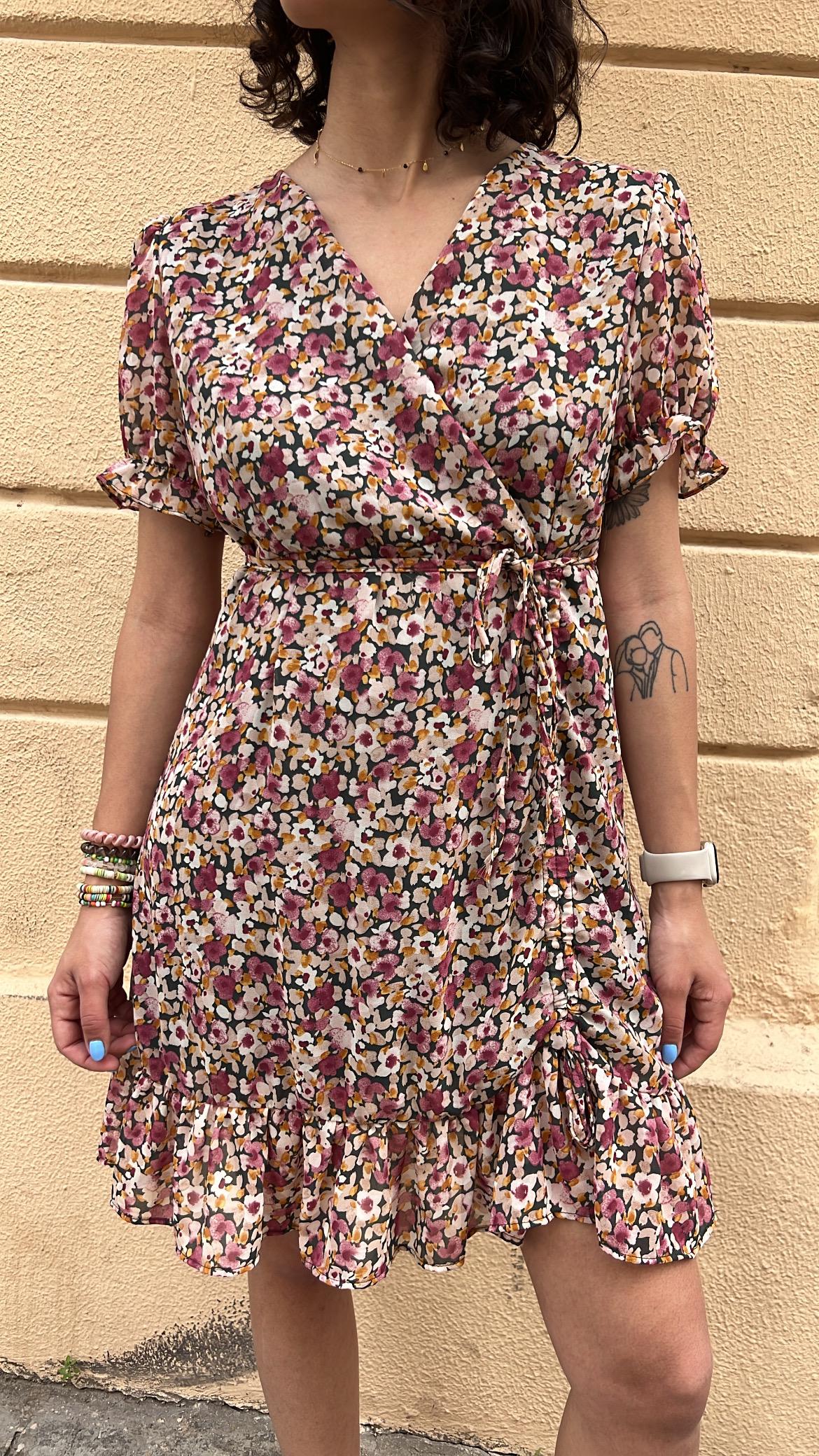 Ruffled Floral Dress