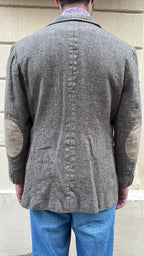 Brown Micro-Check Wool Tweed Sport Coat
