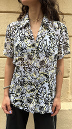 Abstract Line Art Floral Shirt
