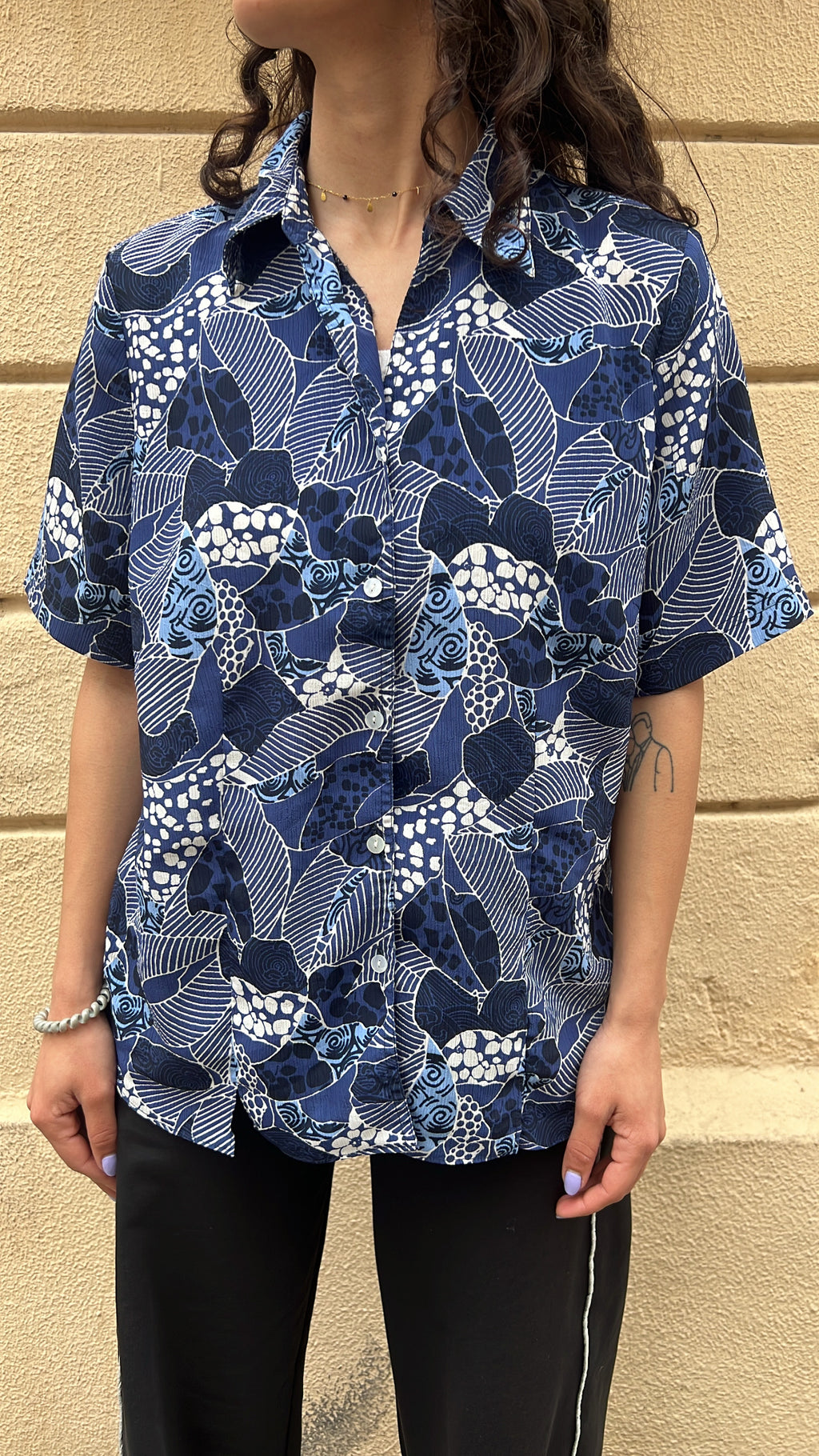 Blue Abstract Pattern Shirt