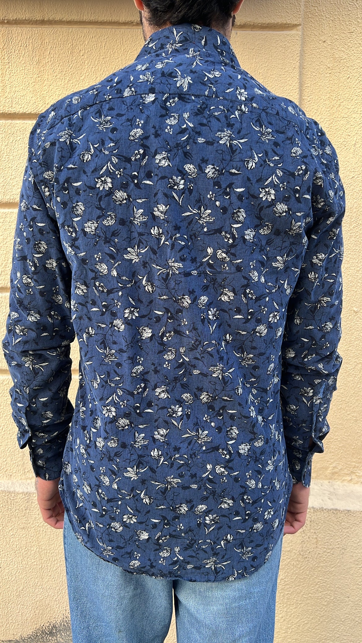 Dark Blue Floral Shirt