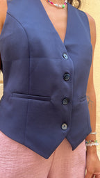 Navy Blue Classic Vest