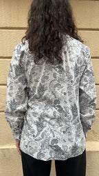 Black & White Paisley Shirt