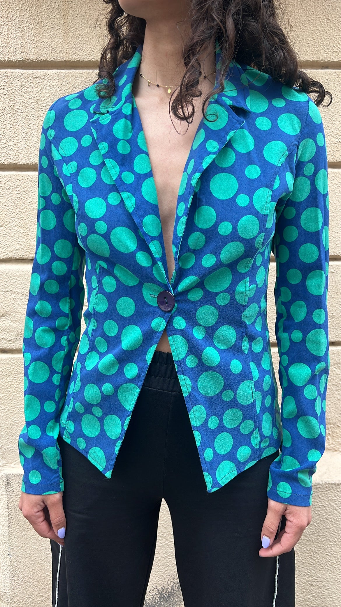 Dotted Blue Blazer