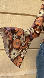 60's Floral Shirt with Bell Sleeves