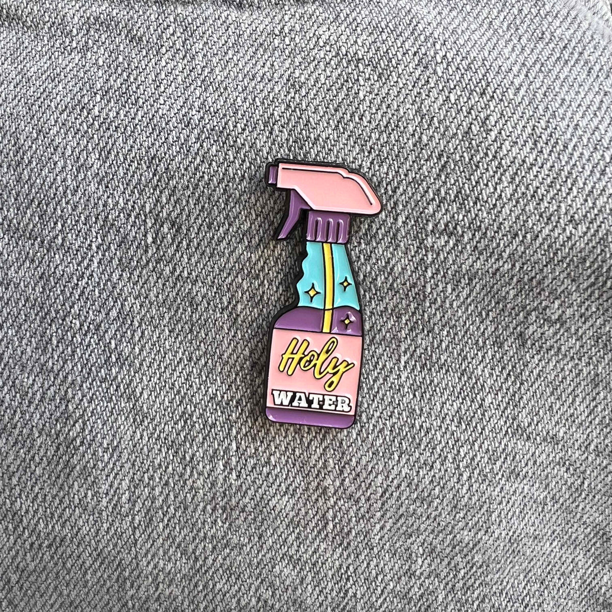Holy Water Spray Enamel Pin