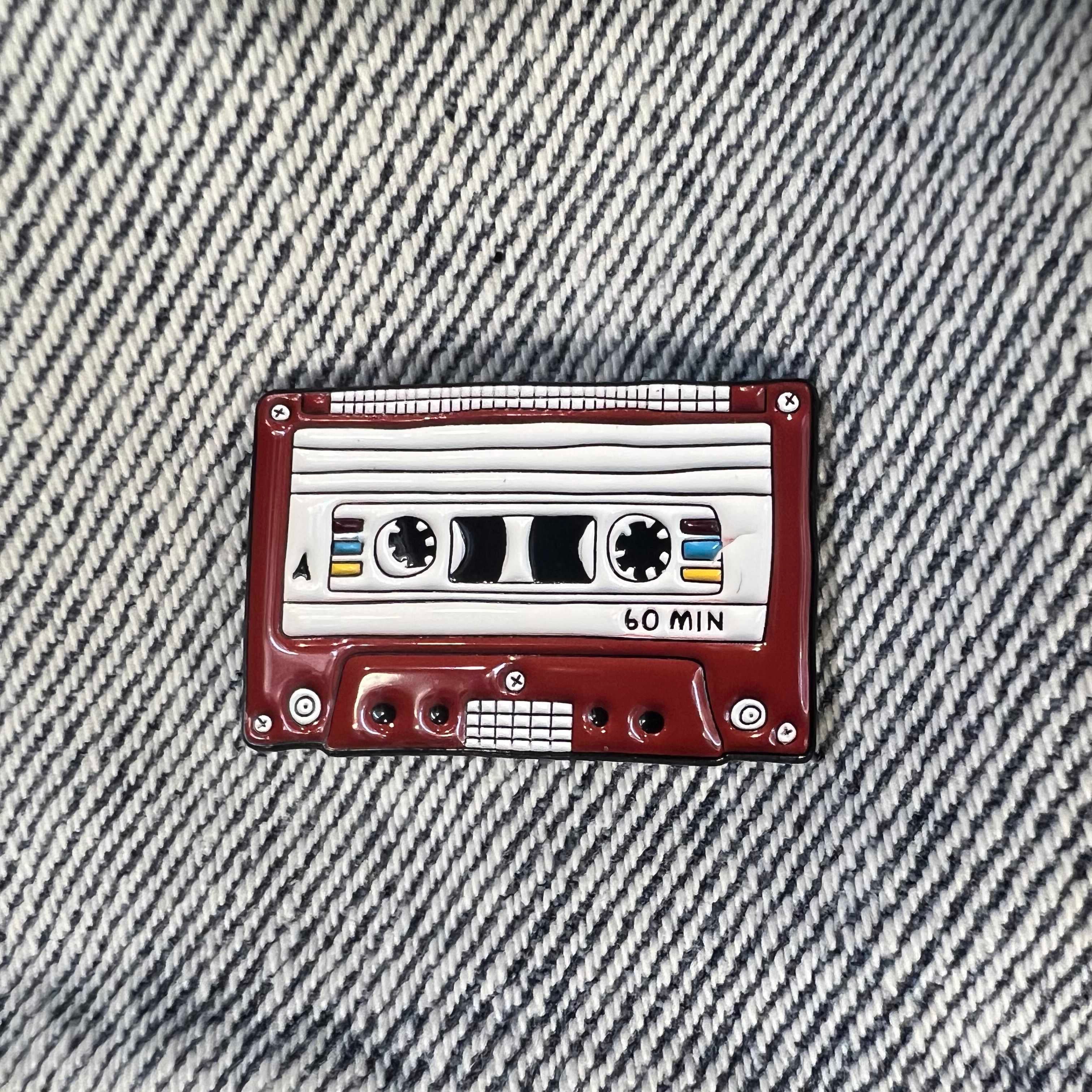 Red Cassette Pin