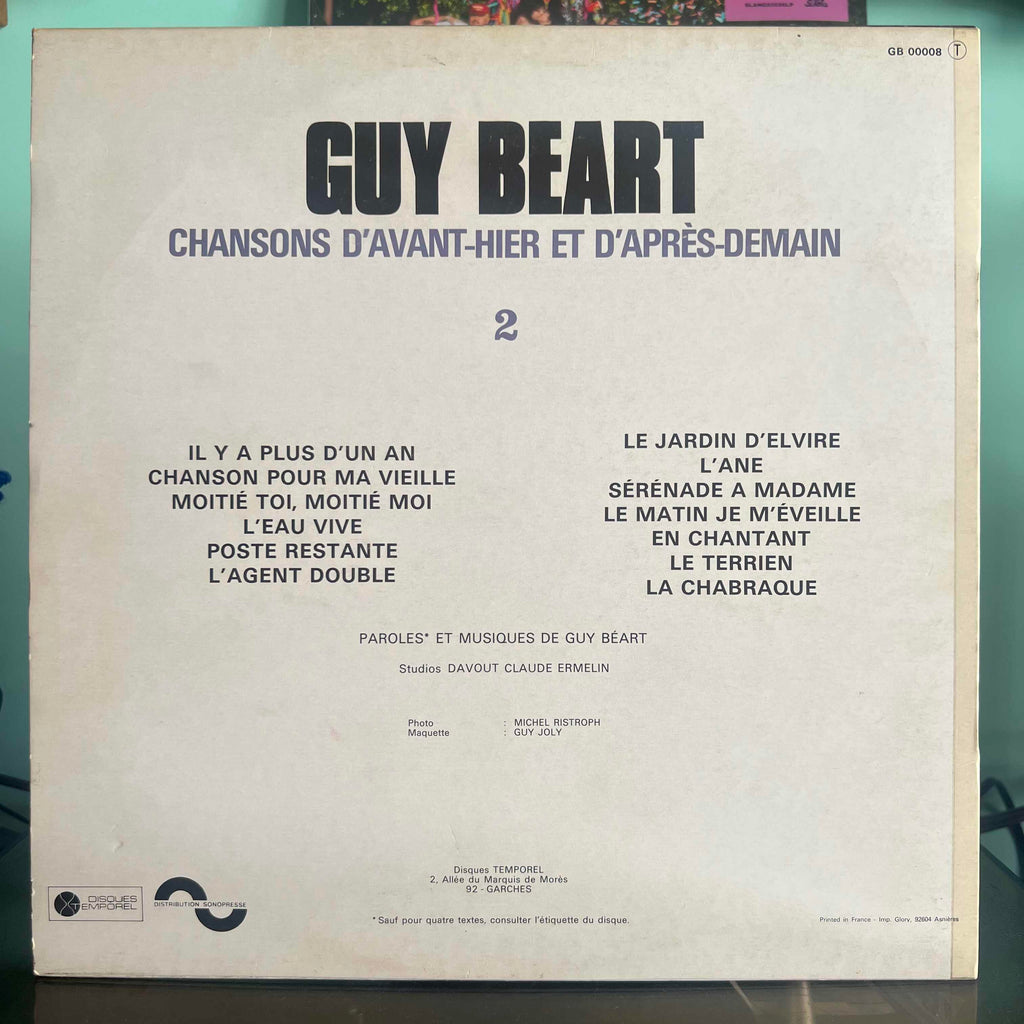 Guy Beart - Chansons D'Avant-Hier Et D'Apres-Demain