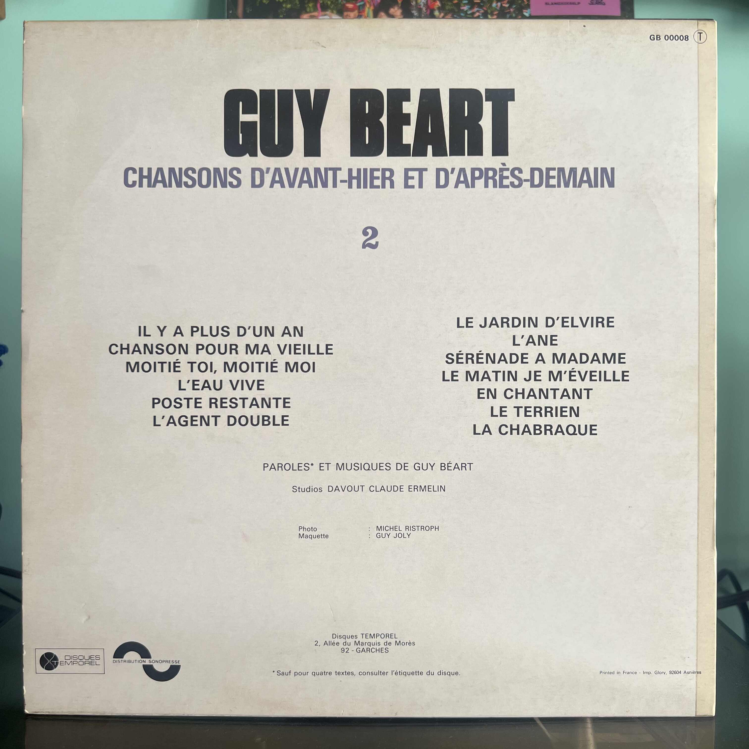 Guy Beart - Chansons D'Avant-Hier Et D'Apres-Demain