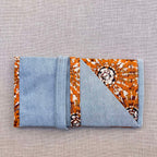 Orange Batik & Denim Tobacco Pouch