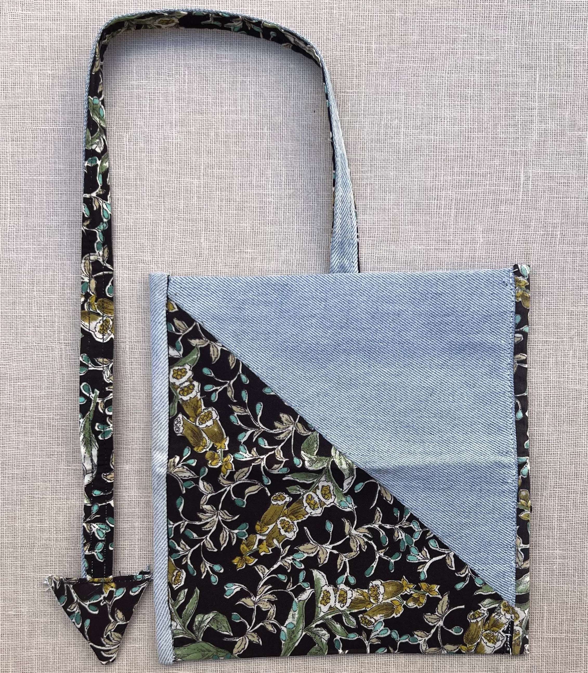 Patchwork Floral Denim Tobacco Pouch