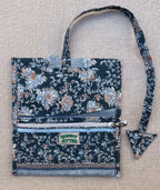 Dark Floral and Denim Tobacco Pouch