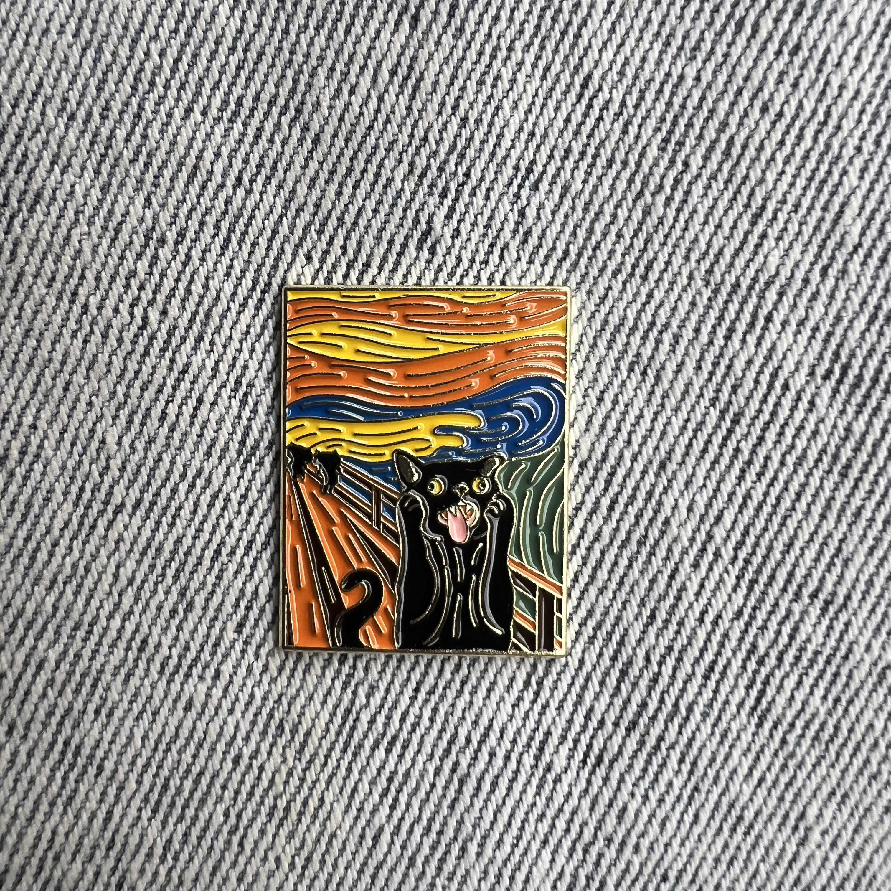 The Scream Cat Pin