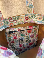 Handmade Wildflower Print Tote Bag