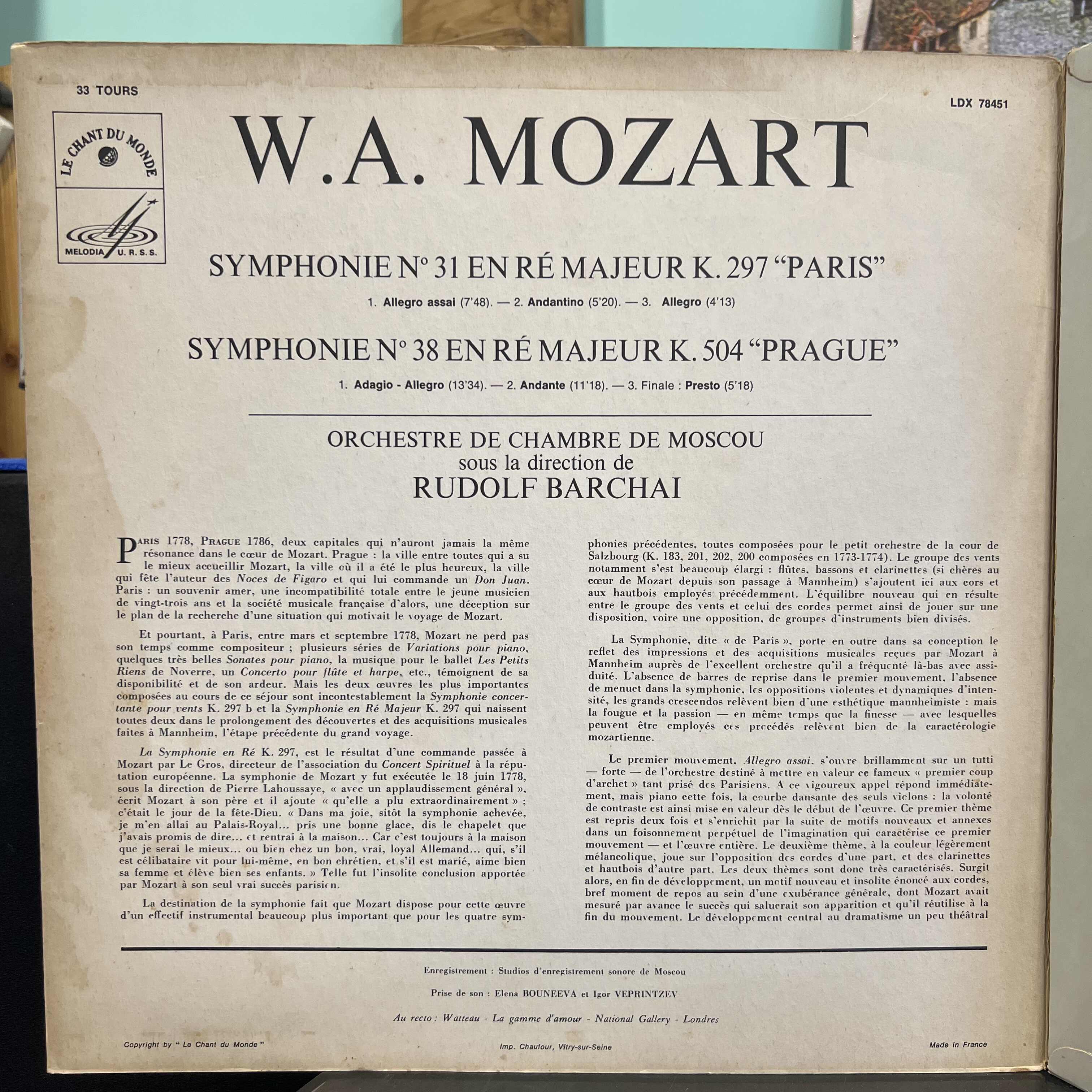 W.A. Mozart - Symphonies No. 31 & No. 38