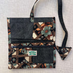 Black Denim Floral Pattern Tobacco Pouch
