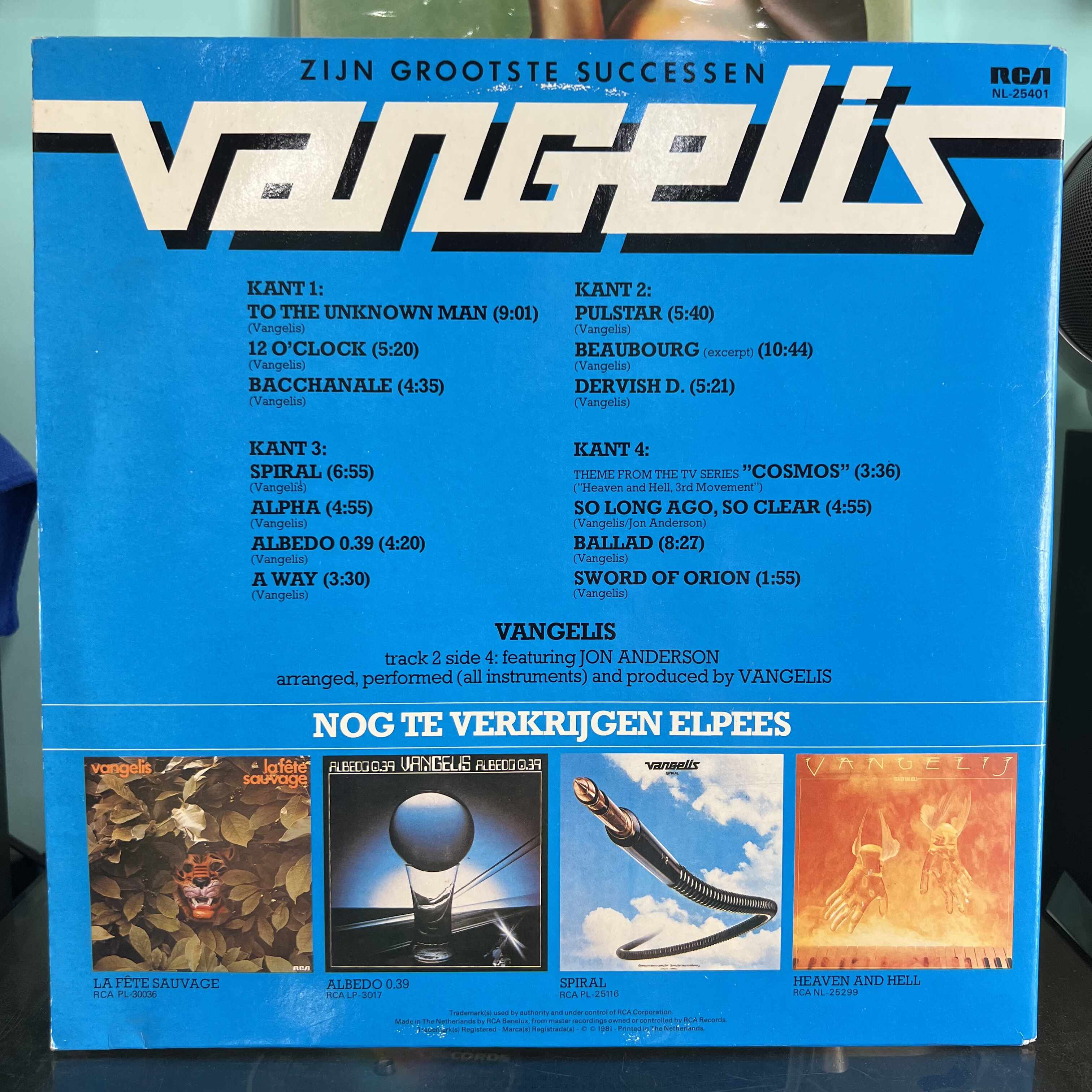 Vangelis - Zijn Grootste Successen (Greatest Hits)