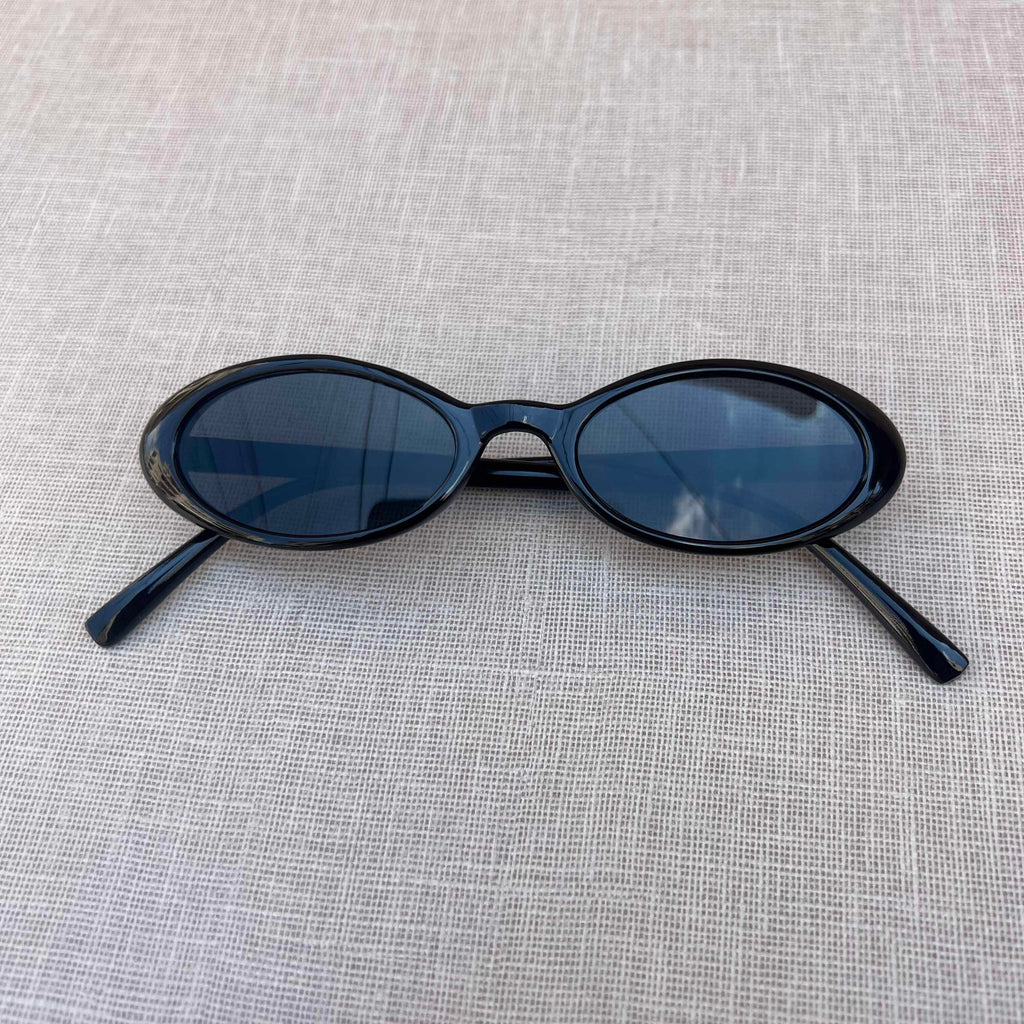 Black Oval Sunglasses