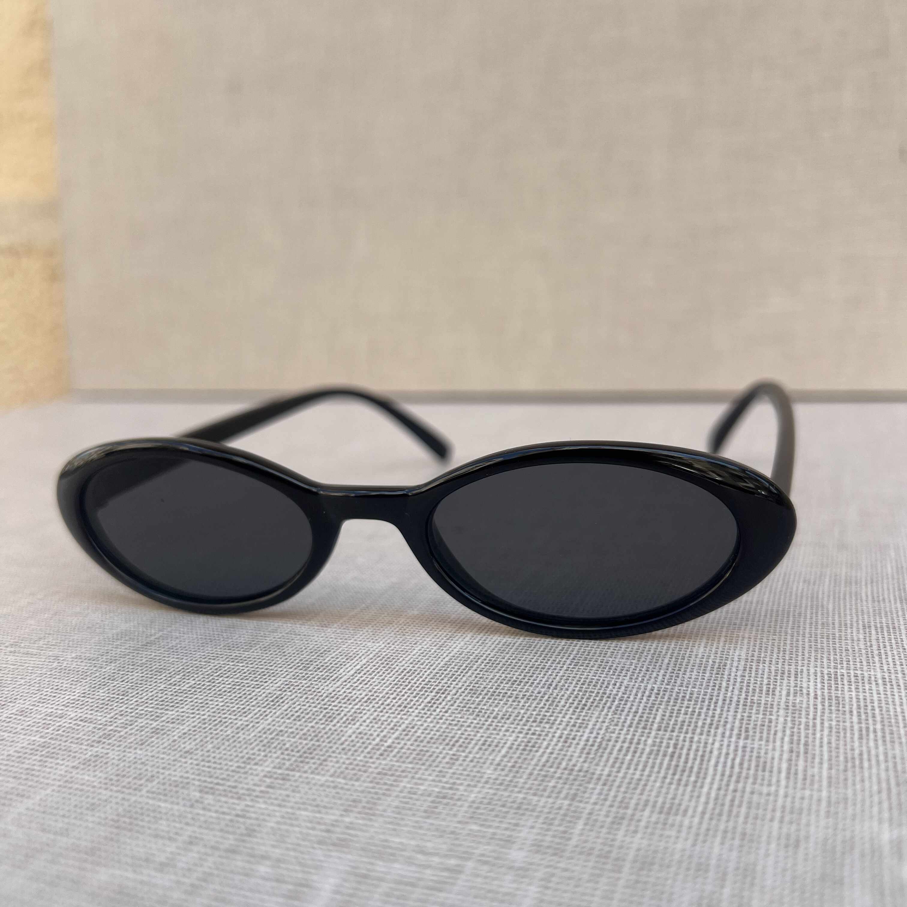 Black Oval Sunglasses