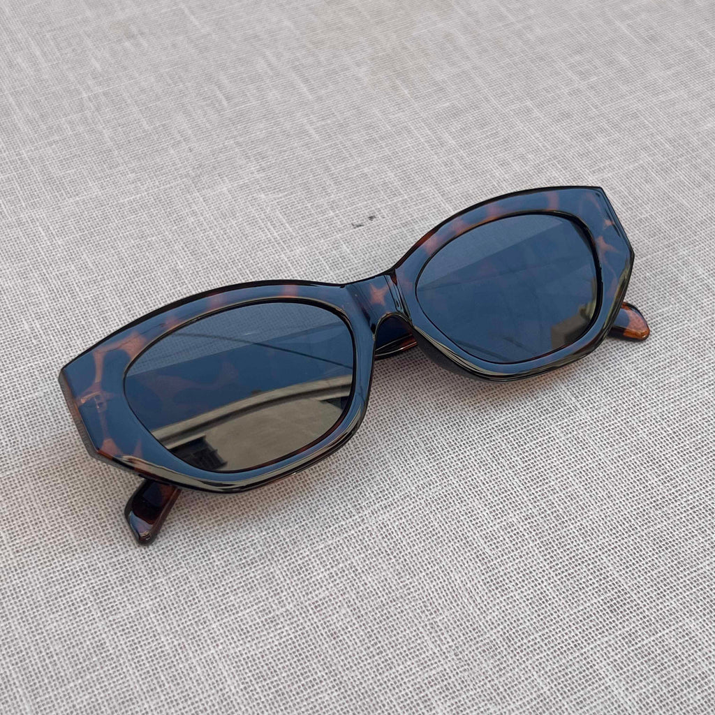 Tortoise Oval Cat Eye Sunglasses