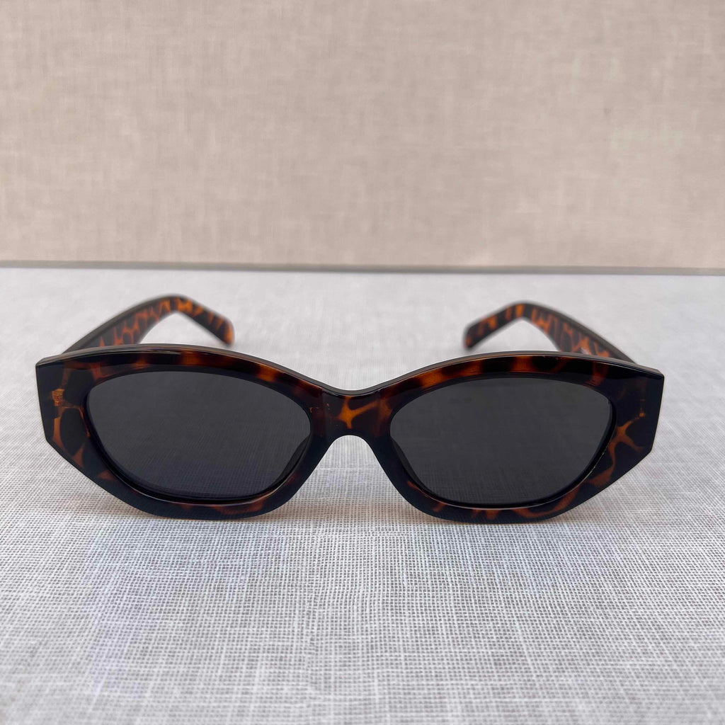 Tortoise Oval Cat Eye Sunglasses