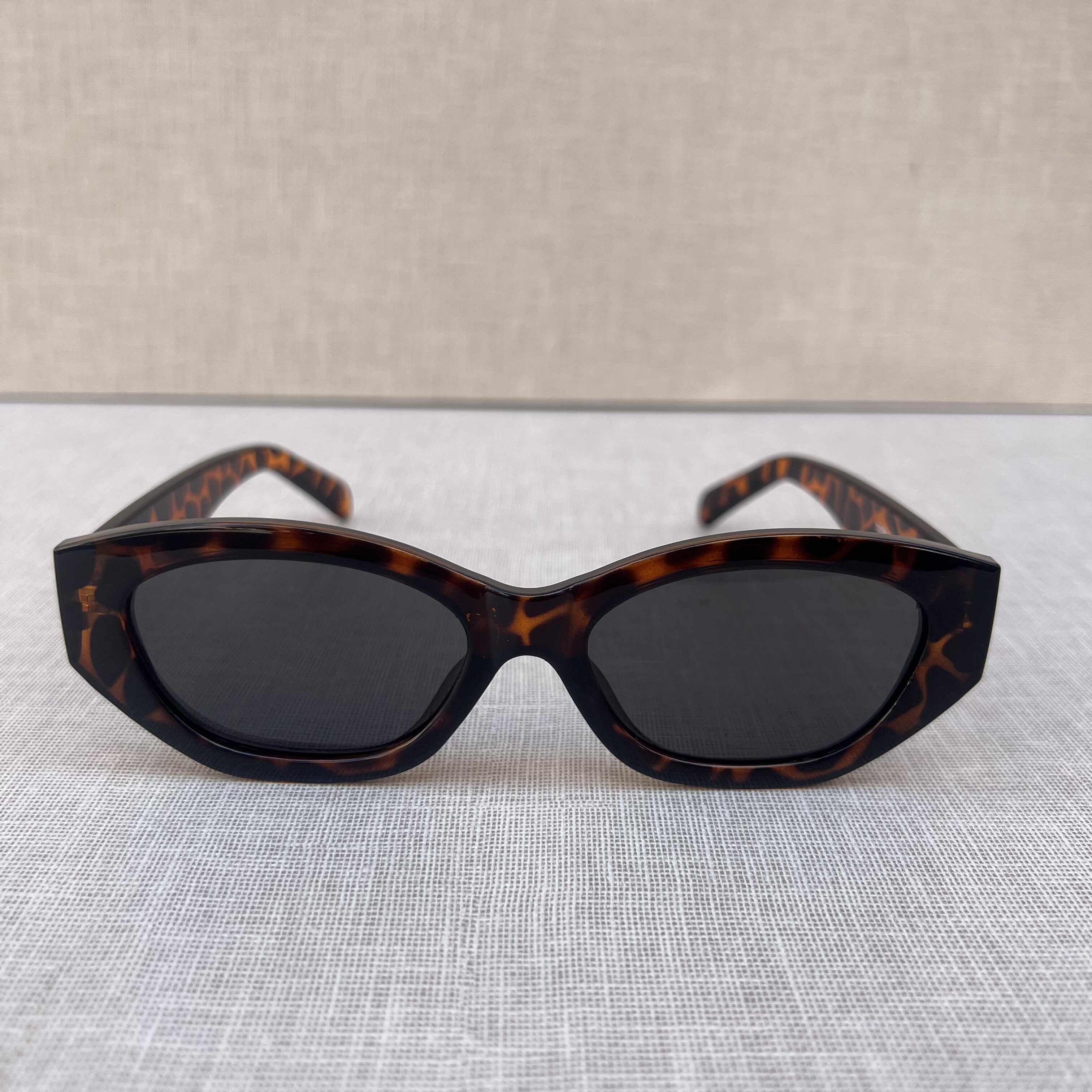 Tortoise Oval Cat Eye Sunglasses