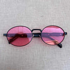 Pink Tinted Round Sunglasses