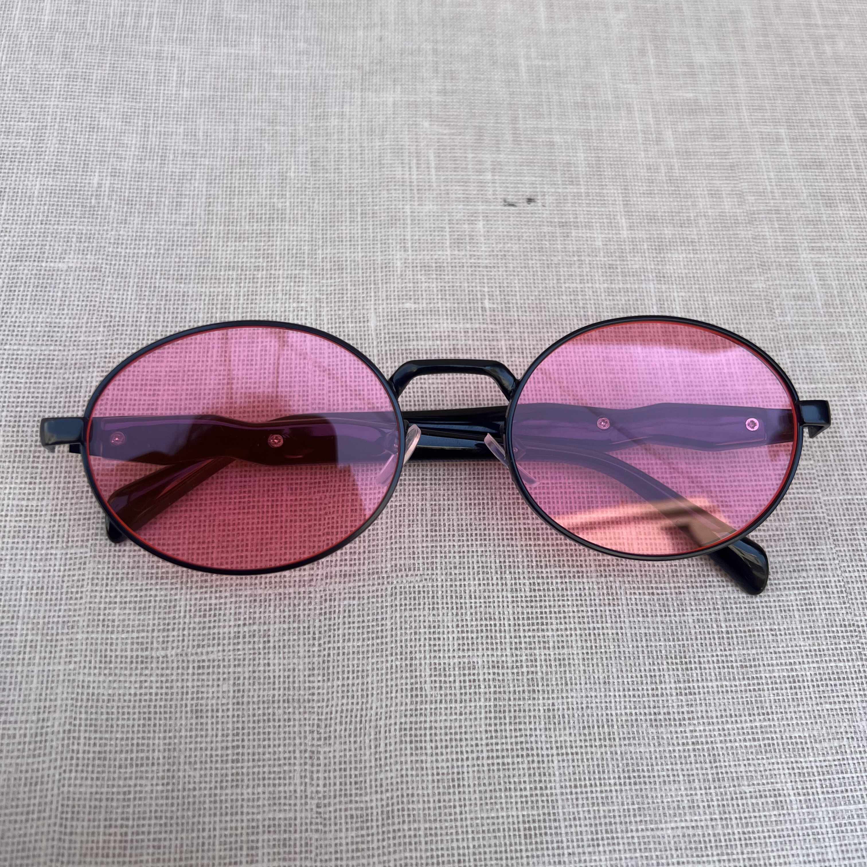 Pink Tinted Round Sunglasses